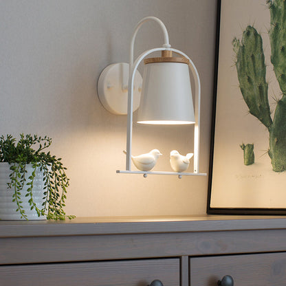 Vivolux | Nordic Trapezium Shade Wandlamp Metaal 1 Lamp Sconces Licht met Vogel voor Restaurant