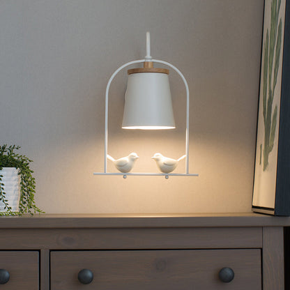 Vivolux | Nordic Trapezium Shade Wandlamp Metaal 1 Lamp Sconces Licht met Vogel voor Restaurant