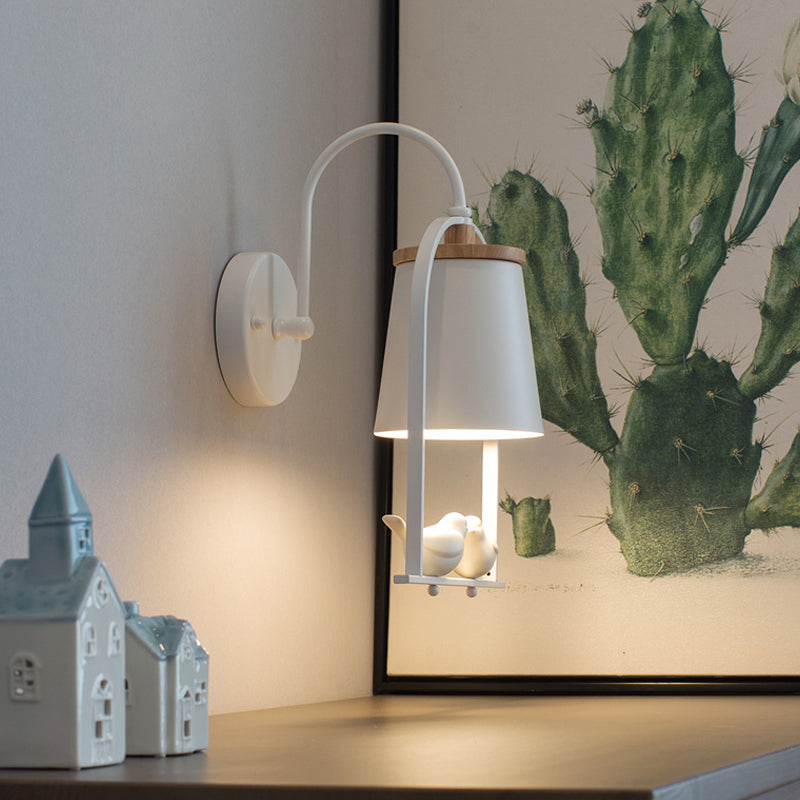 Vivolux | Nordic Trapezium Shade Wandlamp Metaal 1 Lamp Sconces Licht met Vogel voor Restaurant