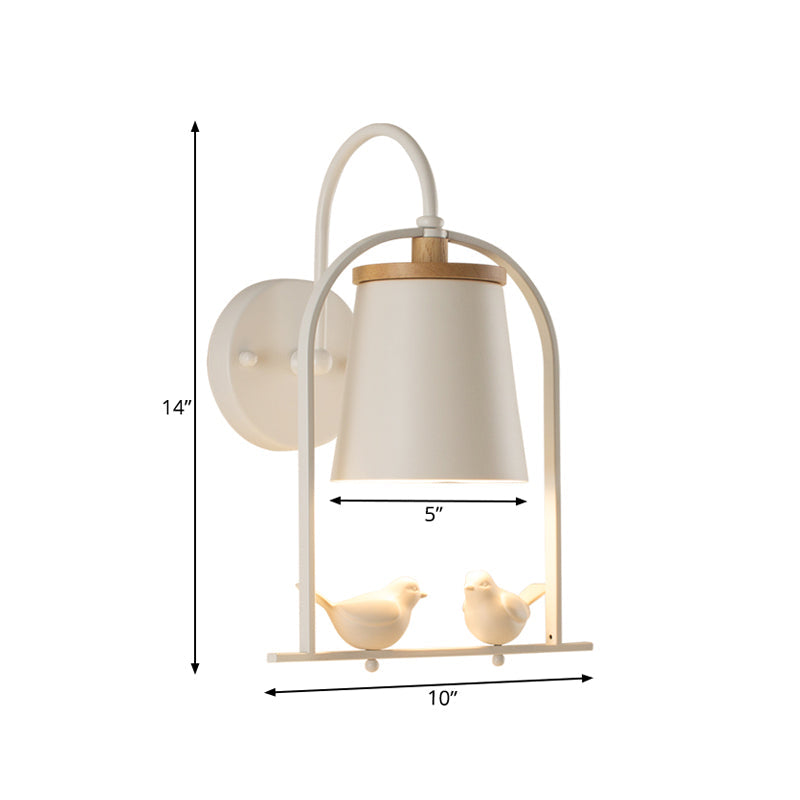 Vivolux | Nordic Trapezium Shade Wandlamp Metaal 1 Lamp Sconces Licht met Vogel voor Restaurant