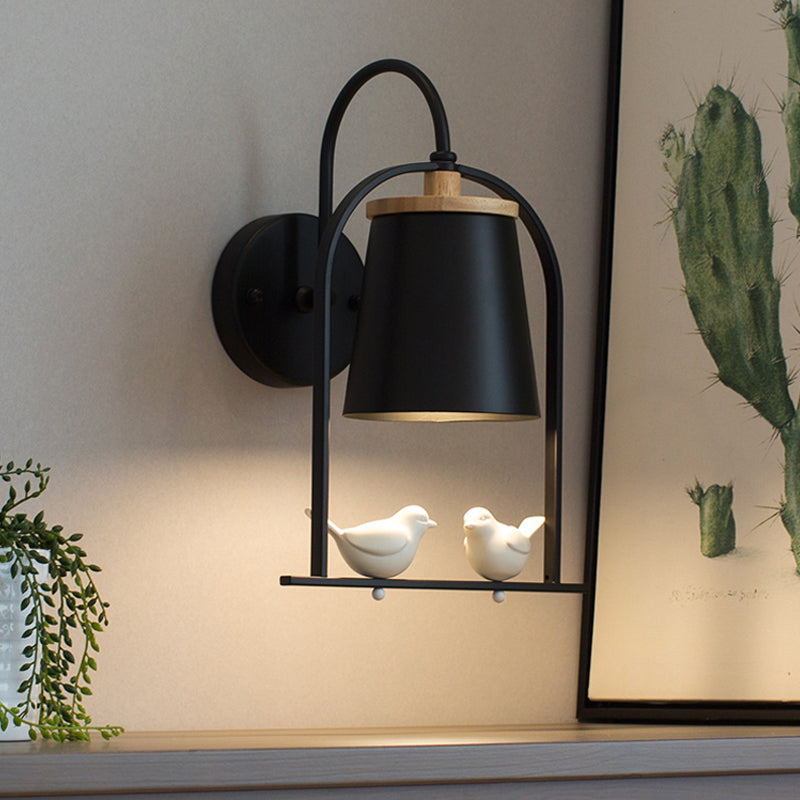 Vivolux | Nordic Trapezium Shade Wandlamp Metaal 1 Lamp Sconces Licht met Vogel voor Restaurant