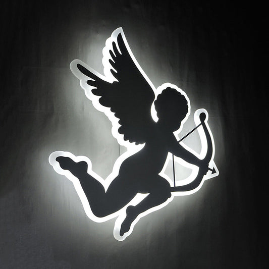 Vivolux | Verpleegkamer Cupido Engel Wandlamp Acryl Kinderen 2-Maten LED Sconcelamp in Wit
