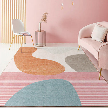 Vivolux | Kleur Blok Ontwerp Novelty Stijl Kleurrijke Gebieden Tapijt Huisdier Vriendelijk Polyester Tapijten voor Woonkamer