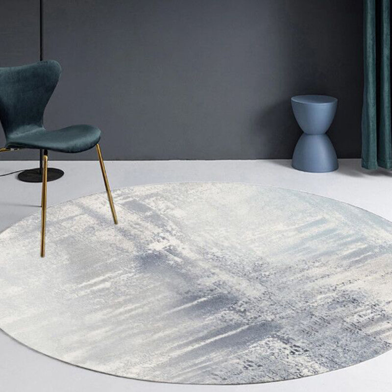 Vivolux | Multicolor Industrie-Stil Runde Teppich Polyester Bereichsteppich für Wohnzimmer mit Zementmuster Haustierfreundliche Teppiche