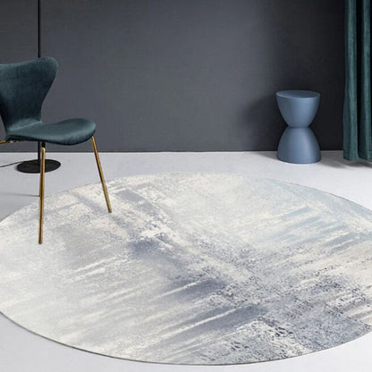 Vivolux | Multicolor Industrie-Stil Runde Teppich Polyester Bereichsteppich für Wohnzimmer mit Zementmuster Haustierfreundliche Teppiche