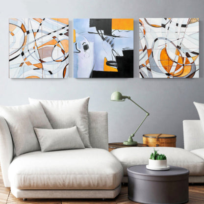 Vivolux | Illustration Abstrakt Leinwanddruck Mehrfarbig Traditionelle Wandkunst für die Wohnraumgestaltung