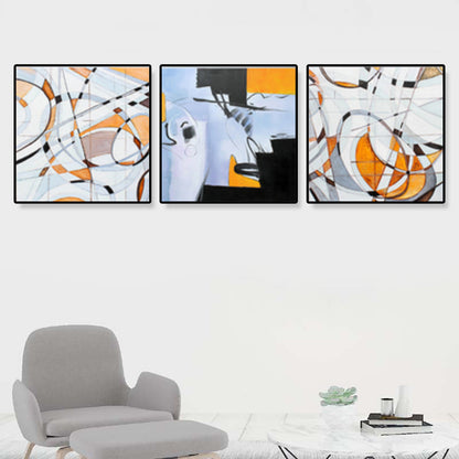 Vivolux | Illustration Abstrakt Leinwanddruck Mehrfarbig Traditionelle Wandkunst für die Wohnraumgestaltung