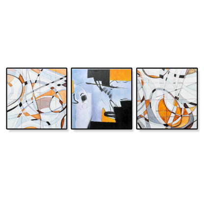 Vivolux | Illustration Abstrakt Leinwanddruck Mehrfarbig Traditionelle Wandkunst für die Wohnraumgestaltung