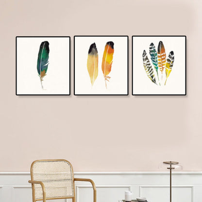 Vivolux | Nordic Still Life Leinwandwandkunst Helle Farben Texturierte Wanddekoration für Treppen, Set von 3