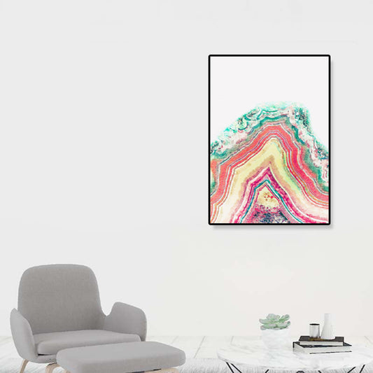 Vivolux | Rosa Felswand Kunstdruck Abstrakt Nordisch Texturiert Leinwand für Zuhause, Mehrere Größen