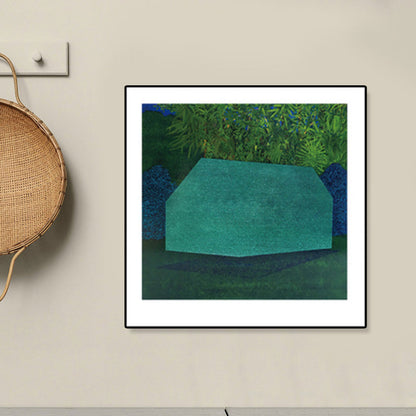 Vivolux | Zeitgenössisches Ölgemälde Haus Leinwand Dunkle Farbe Schlafzimmer Wandkunst, Verschiedene Größen