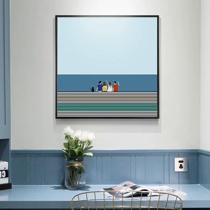 Vivolux | Nordic Canvas Wandkunst Helle Farbige Illustrierte Figur Wanddekoration für das Mädchenzimmer