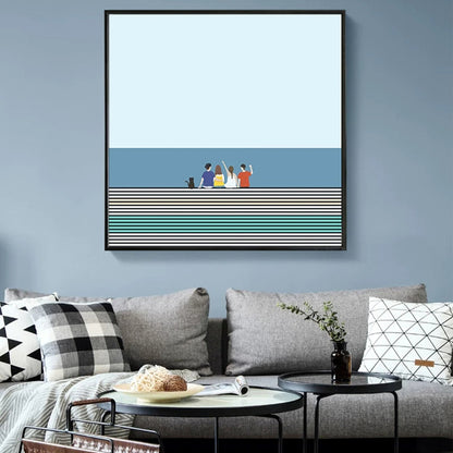 Vivolux | Nordic Canvas Wandkunst Helle Farbige Illustrierte Figur Wanddekoration für das Mädchenzimmer