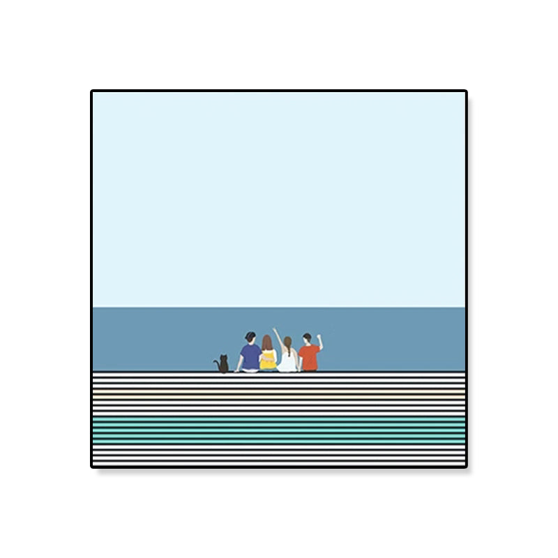 Vivolux | Nordic Canvas Wandkunst Helle Farbige Illustrierte Figur Wanddekoration für das Mädchenzimmer