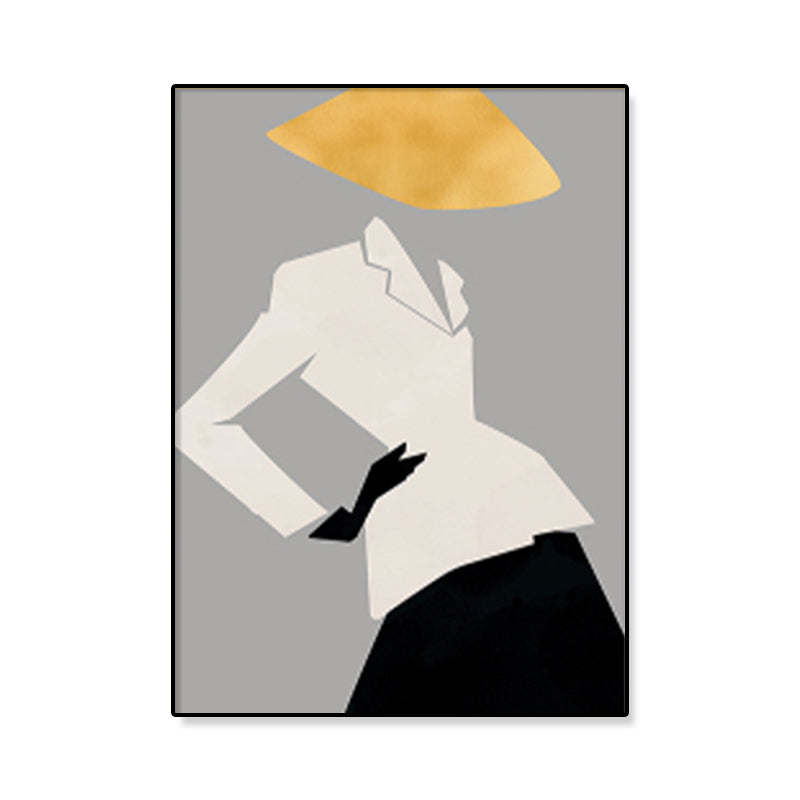 Vivolux | Illustration Figur Porträt Leinwanddruck Dunkle Farbe Kubismus Wandkunst für Hausinterieur