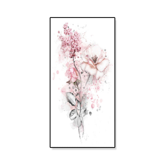 Vivolux | Rosa Blühendes Blumenkunstwerk Texturiert Französisch Land Foyer Wanddekoration, Verschiedene Größen
