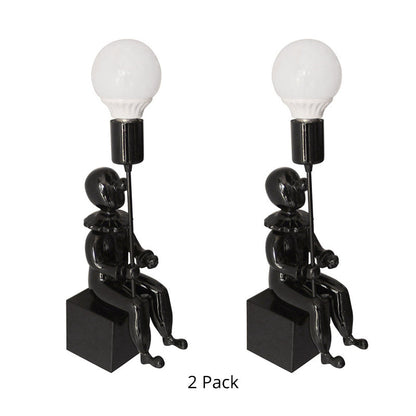 Vivolux | Moderne Zittende Jongen Wandlamp Hars 1 Hoofd Monochrome Wandlamp voor Slaapkamer