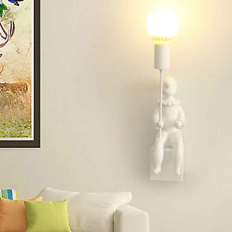 Vivolux | Moderne Zittende Jongen Wandlamp Hars 1 Hoofd Monochrome Wandlamp voor Slaapkamer