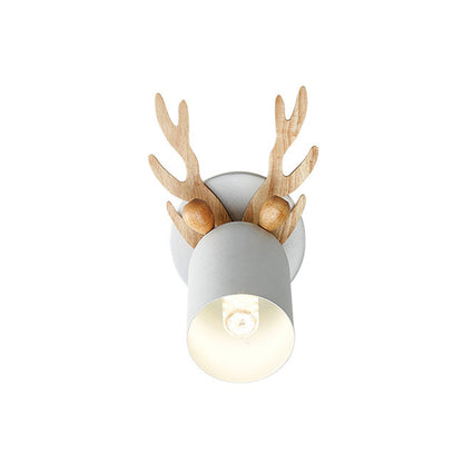 Vivolux | Noordse stijlvolle wandlicht met taps toelopende lampenkap 1 licht metalen wandlamp met takken voor woonkamer