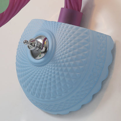 Vivolux | Kinder Wandleuchte mit Glocke & Tropfen-Deko-Glas in mehreren Farben für das Stillzimmer