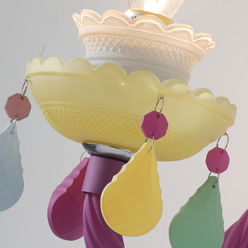 Vivolux | Kinder Wandleuchte mit Glocke & Tropfen-Deko-Glas in mehreren Farben für das Stillzimmer