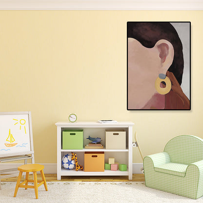 Vivolux | Illustrierter Figuren-Leinwanddruck Pop Art Texturiertes Wohnzimmer Wanddekor in sanften Farben