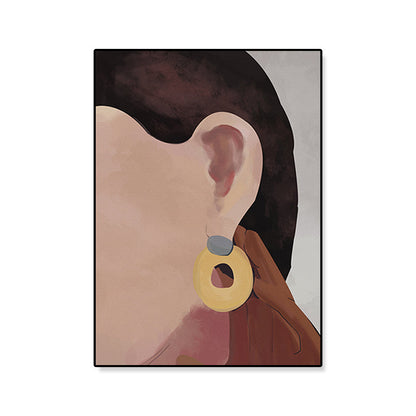 Vivolux | Illustrierter Figuren-Leinwanddruck Pop Art Texturiertes Wohnzimmer Wanddekor in sanften Farben