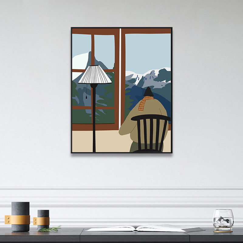 Vivolux | Zeichnung Mädchen Tag Wandkunst Funky Trendige Figur Wanddeko in Pastellfarbe für das Wohnzimmer