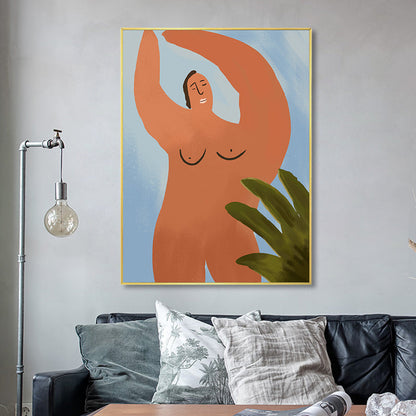Vivolux | Strukturierte Illustration Big Guy Leinwanddruck Pop Art Wanddekoration fürs Schlafzimmer, mehrere Größen