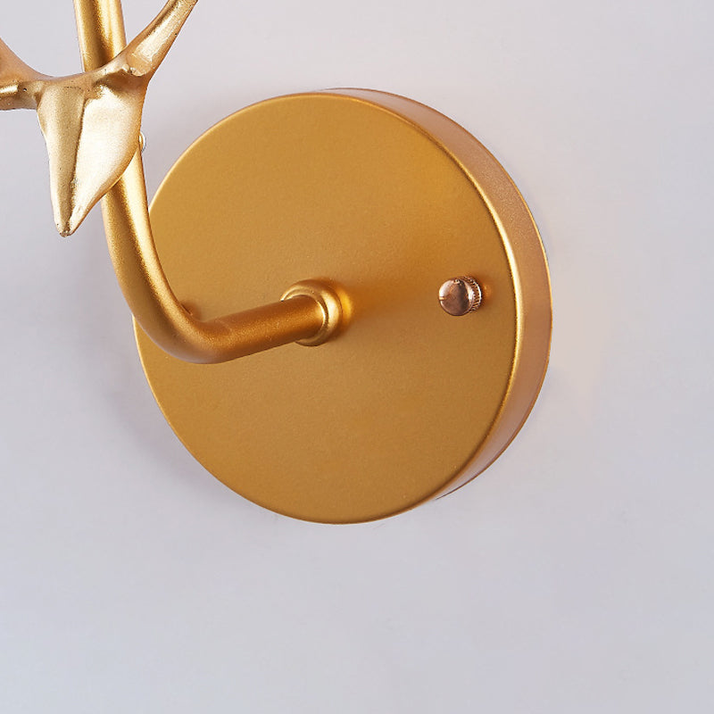 Vivolux | 1-Pear GoldLiebe wall light with cylinder shade rustic metal wall lamp for adult bedroom