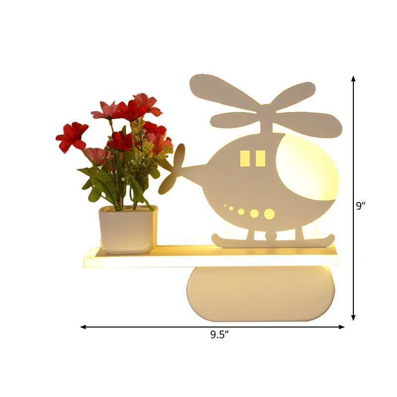 Vivolux | Moderne weiße Wandlampe mit Regal Acryl Wandleuchte für Büro Lernzimmer