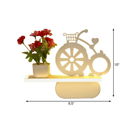 Vivolux | Moderne weiße Wandlampe mit Regal Acryl Wandleuchte für Büro Lernzimmer