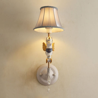 Vivolux | Cartoon Cone Wandlampe Fixture mit Einhorn Dekoration 1 Kopf Harz Wandleuchte in Gelb und Blau/Gelb und Pink/Gelb und Rot/Gelb und Weiß für Mädchen Schlafzimmer