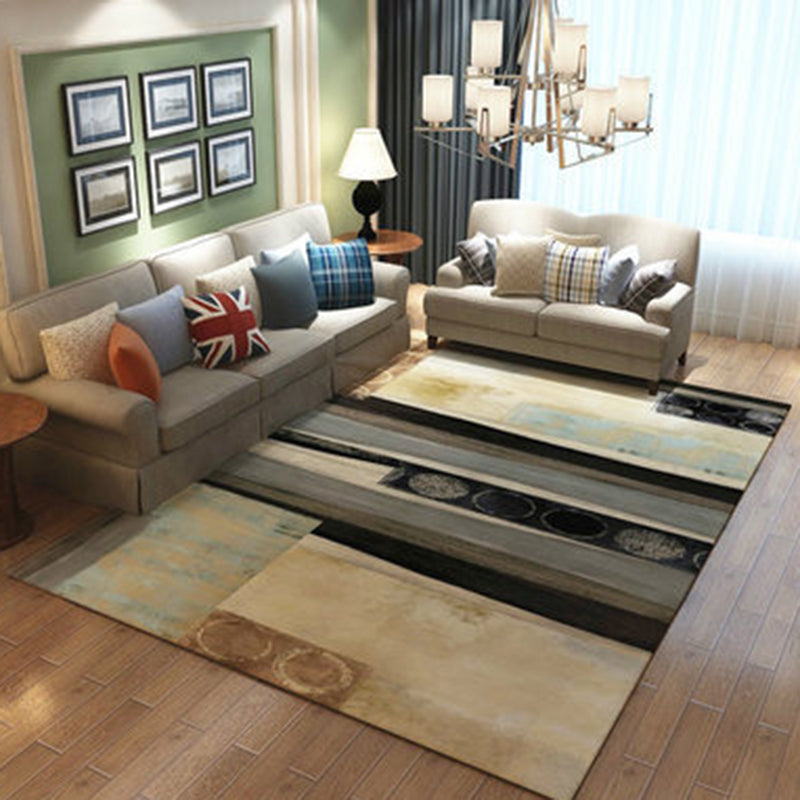 Vivolux | Multicolor Novelty Vloerkleed Polyester Kleurblok Cirkelpatroon Vloerkleed Wasbaar Tapijt für Schlafzimmer