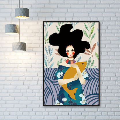 Vivolux | Blush Maiden Wandkunst Dekor Pastellfarbe Leinwandmalerei, Texturiert, Mehrere Größen