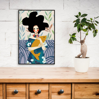 Vivolux | Blush Maiden Wandkunst Dekor Pastellfarbe Leinwandmalerei, Texturiert, Mehrere Größen