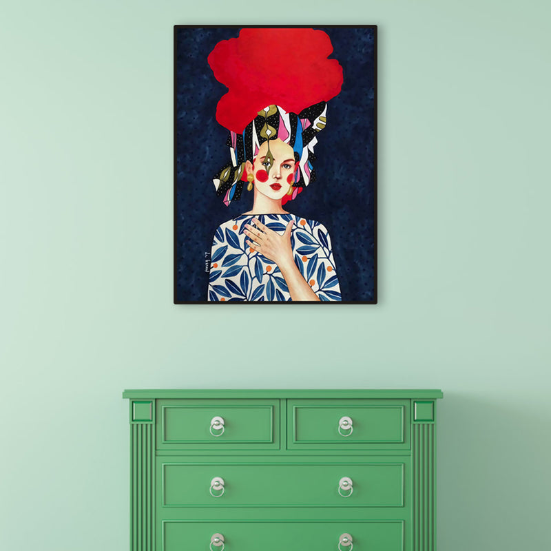 Vivolux | Helle Farbmode Figurenmalerei Illustration Glam Texturiertes Leinwand für Lounge