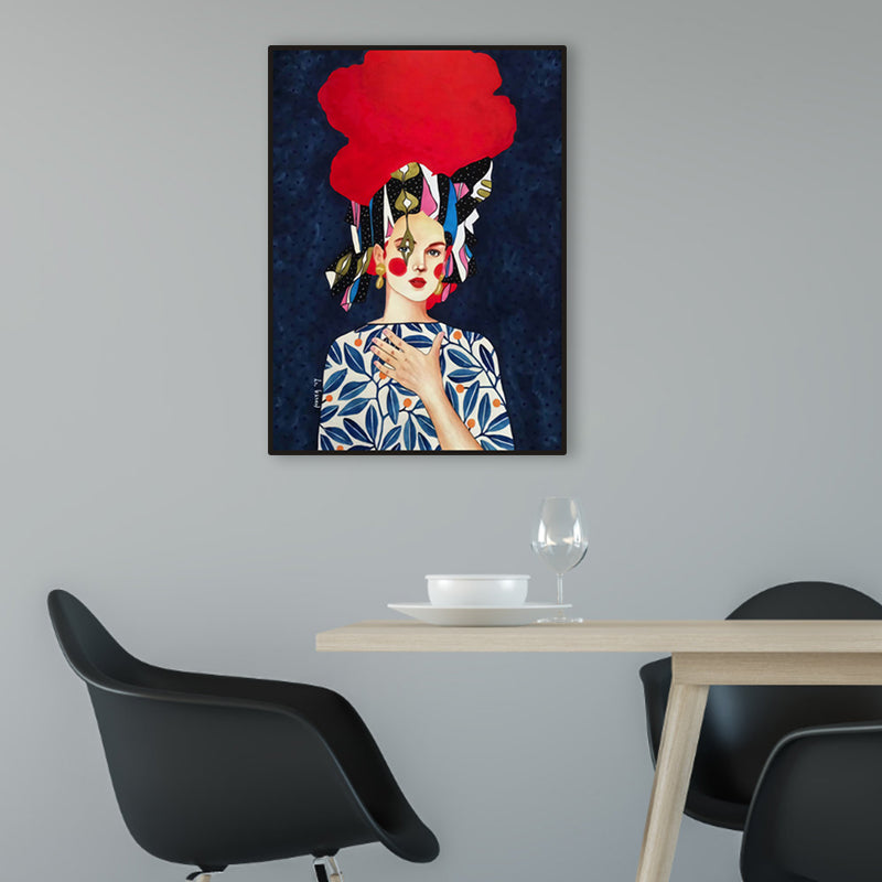 Vivolux | Helle Farbmode Figurenmalerei Illustration Glam Texturiertes Leinwand für Lounge