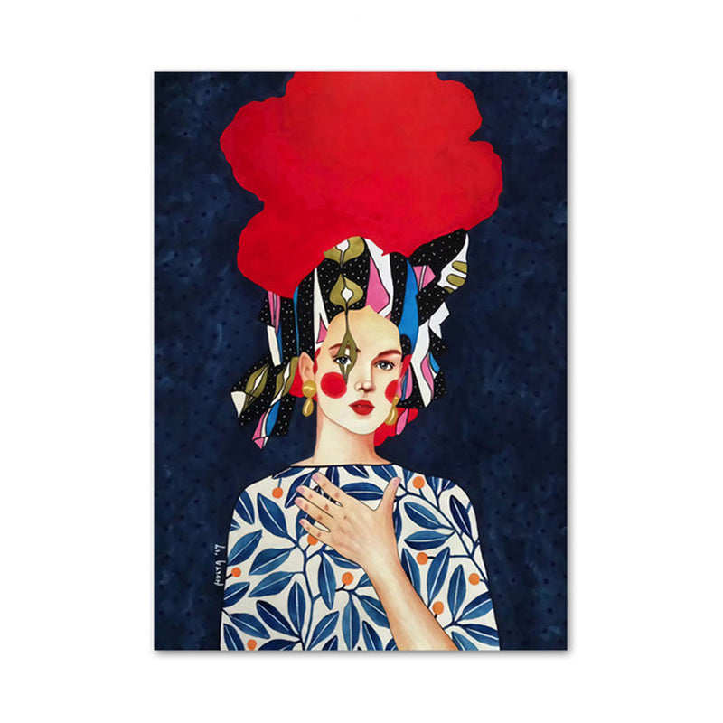 Vivolux | Helle Farbmode Figurenmalerei Illustration Glam Texturiertes Leinwand für Lounge