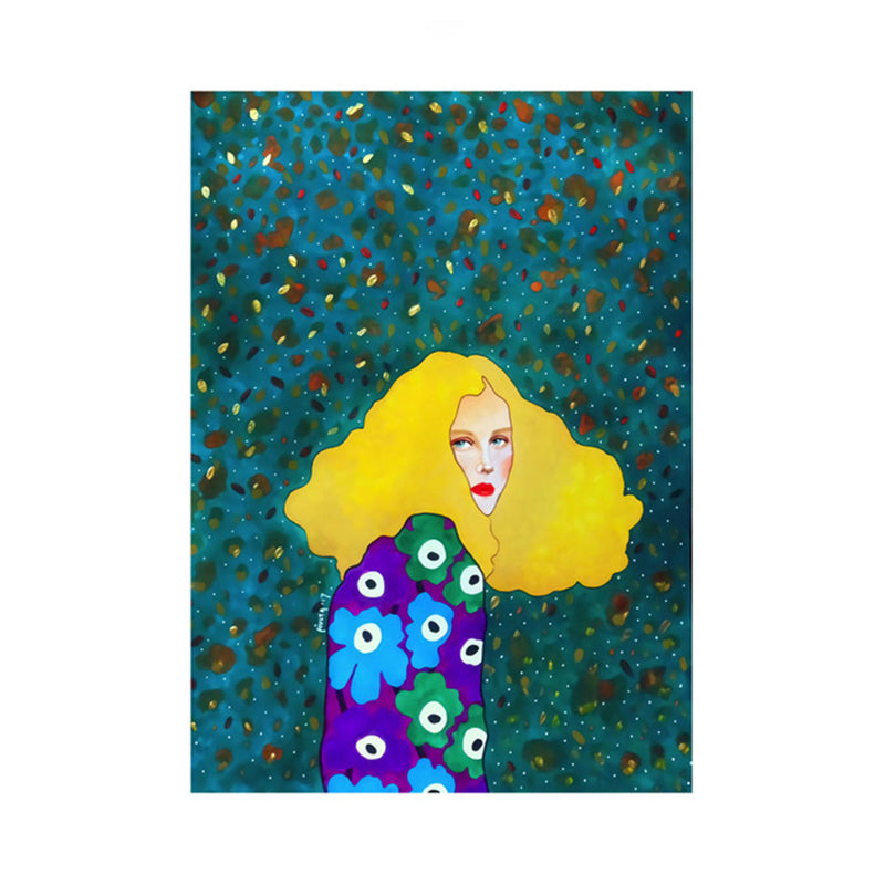 Vivolux | Helle Farbmode Figurenmalerei Illustration Glam Texturiertes Leinwand für Lounge