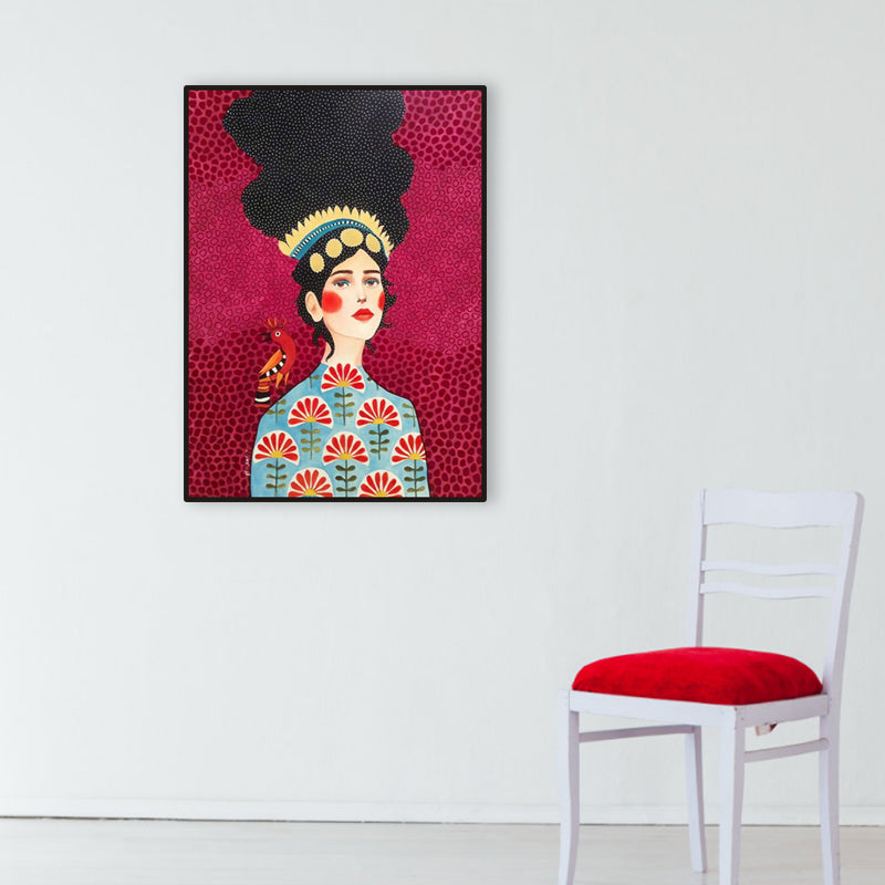 Vivolux | Helle Farbmode Figurenmalerei Illustration Glam Texturiertes Leinwand für Lounge