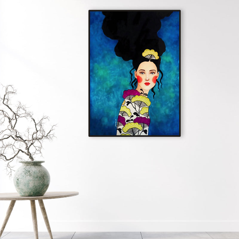 Vivolux | Helle Farbmode Figurenmalerei Illustration Glam Texturiertes Leinwand für Lounge