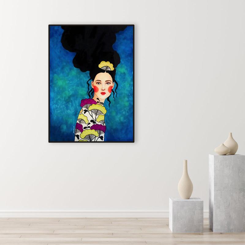 Vivolux | Helle Farbmode Figurenmalerei Illustration Glam Texturiertes Leinwand für Lounge