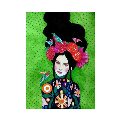 Vivolux | Helle Farbmode Figurenmalerei Illustration Glam Texturiertes Leinwand für Lounge