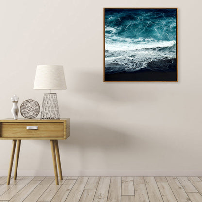 Vivolux | Weiche Farbanpassung Zeitgenössische Wandkunst Foto Weite Ozeanansicht Leinwanddruck für das Arbeitszimmer