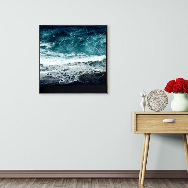 Vivolux | Weiche Farbanpassung Zeitgenössische Wandkunst Foto Weite Ozeanansicht Leinwanddruck für das Arbeitszimmer