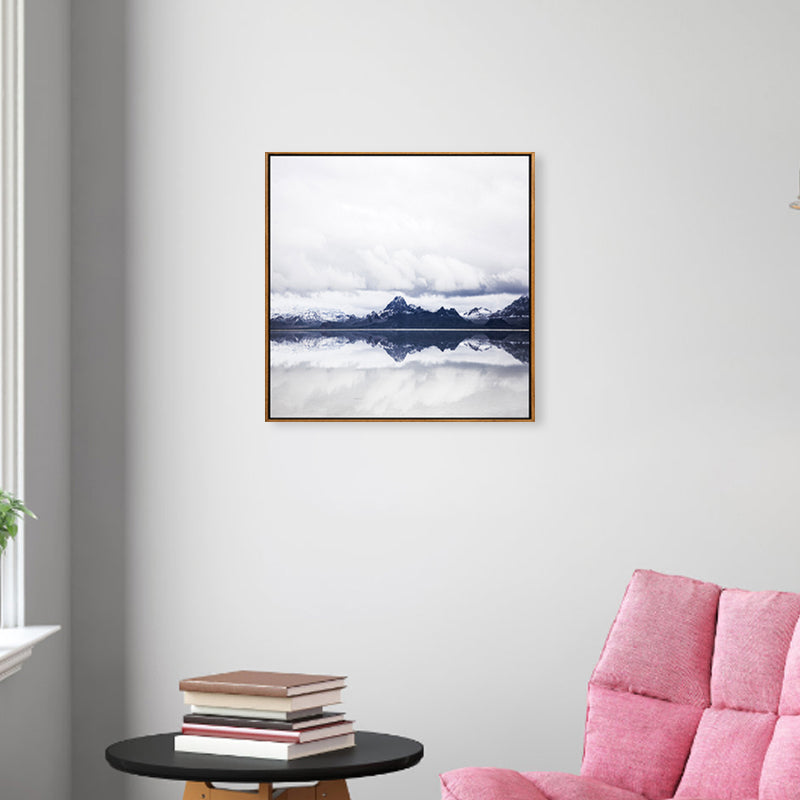 Vivolux | Weiche Farbanpassung Zeitgenössische Wandkunst Foto Weite Ozeanansicht Leinwanddruck für das Arbeitszimmer