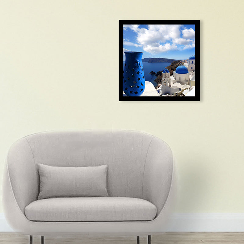 Vivolux | Weiche Farbe Berühmtes Gebäude Wanddekoration Landmark Global Inspiriert Texturiertes Canvas für das Wohnzimmer
