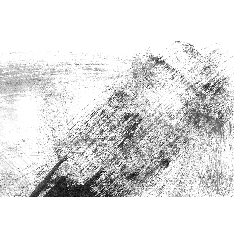 Vivolux | Giant Contemporary Wall Mural Schwarzes Pinselstrichmuster Wanddekoration, Individuell bedruckt