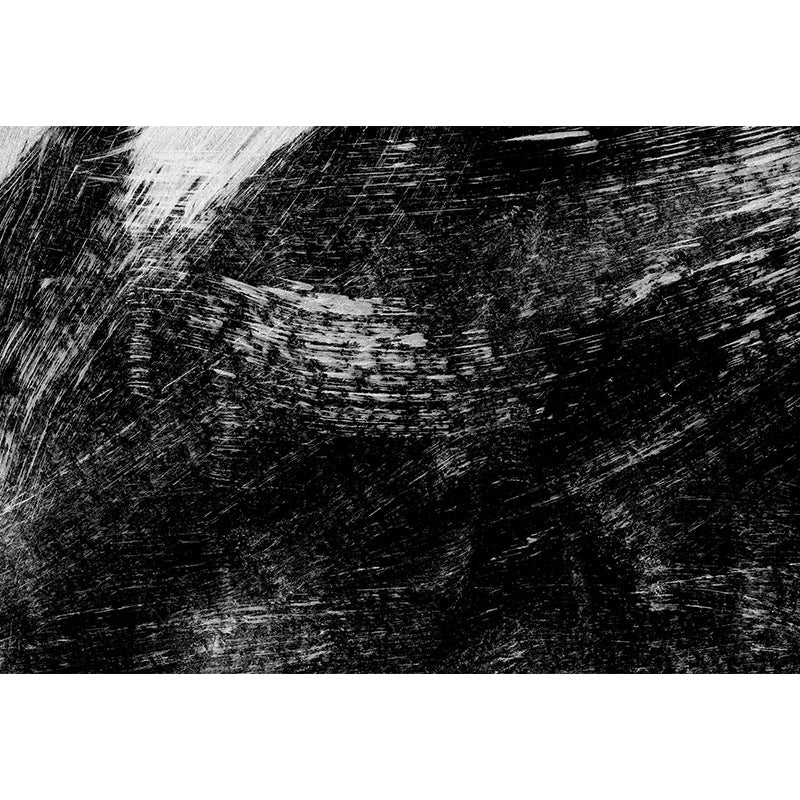 Vivolux | Zwart penseelstreekpatroon wandtatoeage voor moderne woonruimte wandkunst